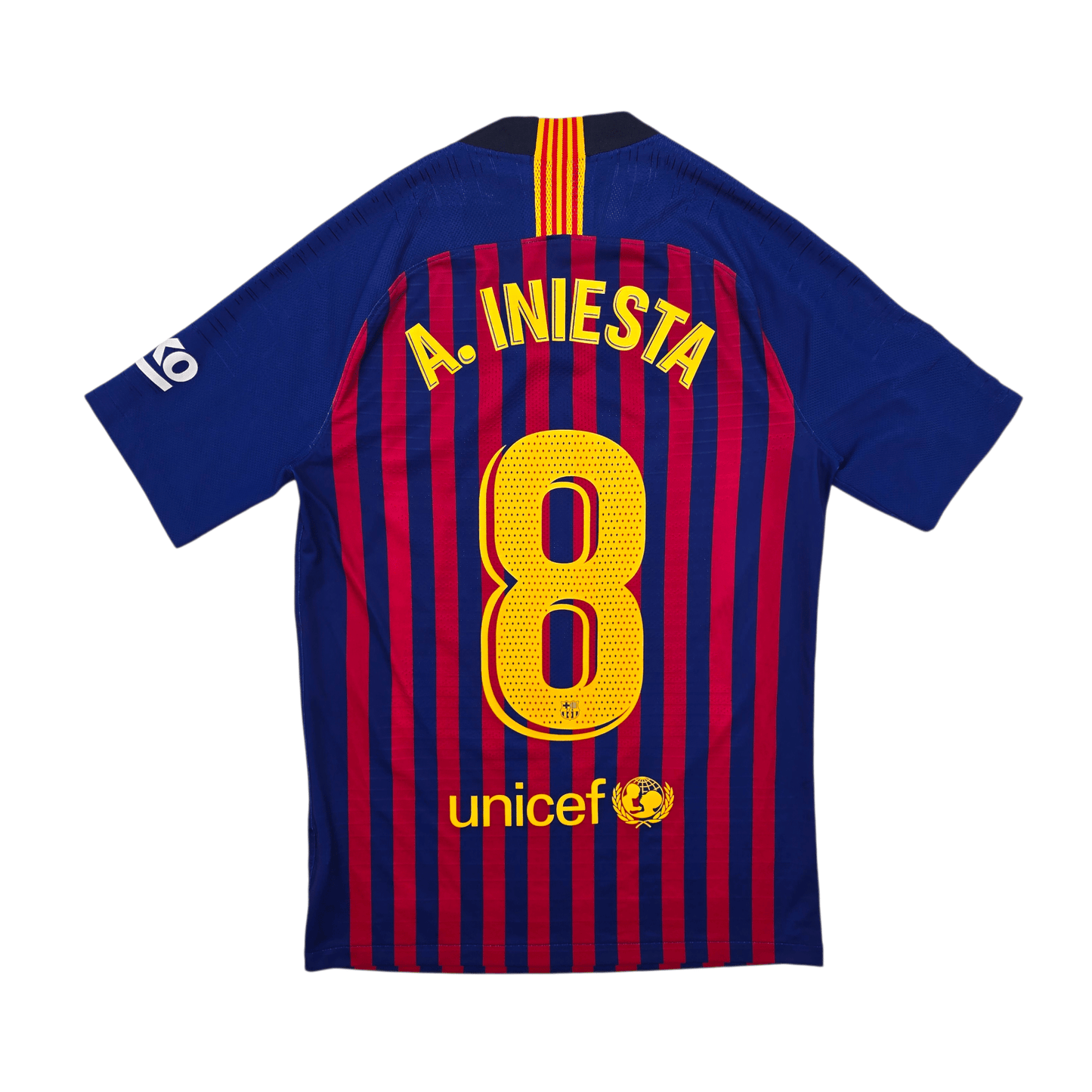 2018/19 Barcelona Home Football Shirt (S) Nike #8 Iniesta (Player Version)
