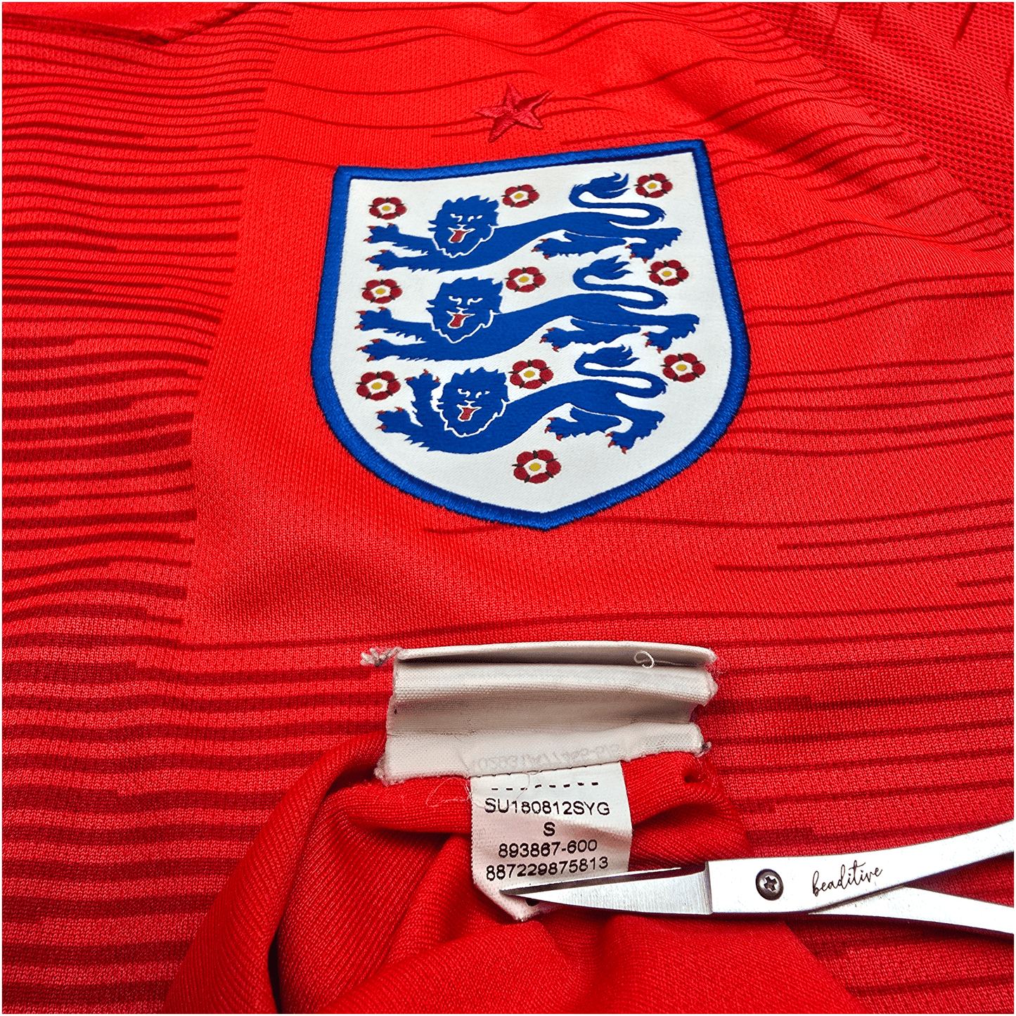 2018/19 England Away Football Shirt (S) Nike #11 Vardy