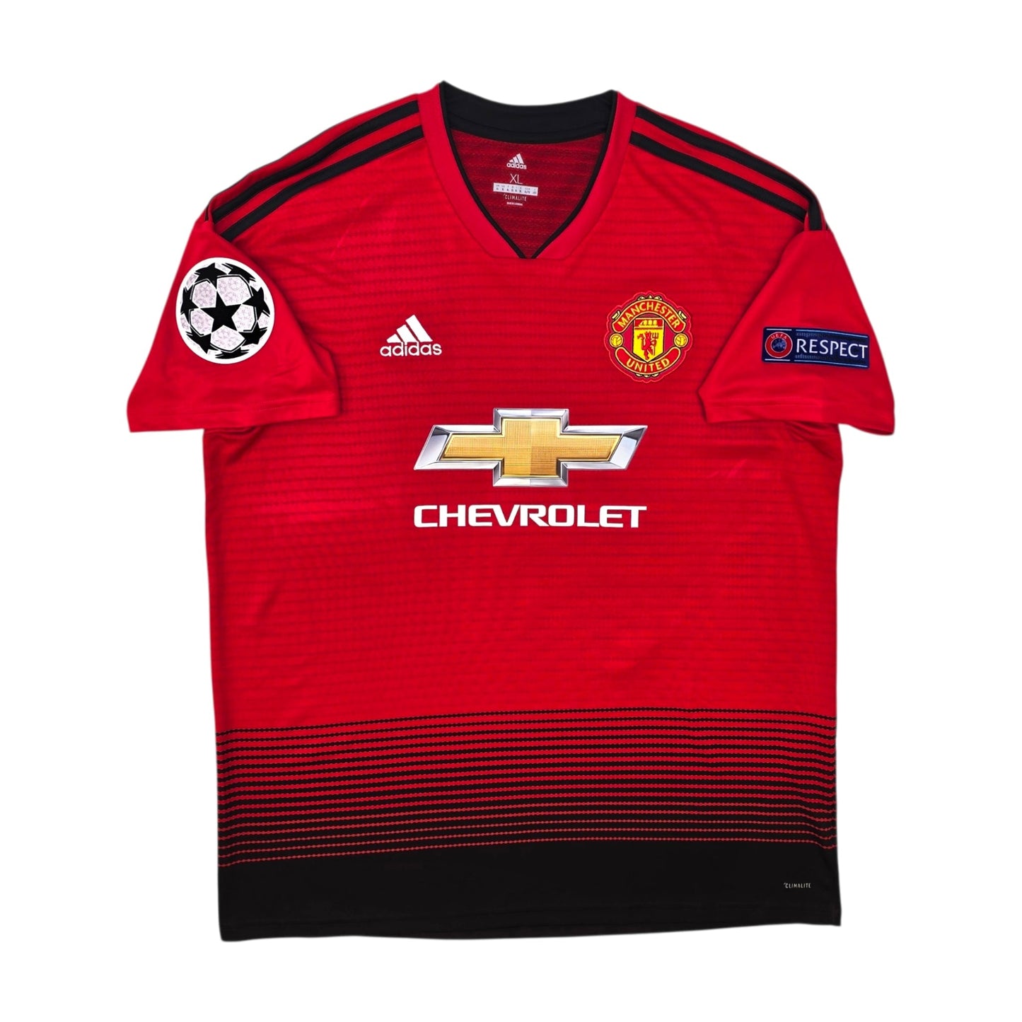 2018/19 Manchester United Home Football Shirt (XL) Adidas #6 Pogba