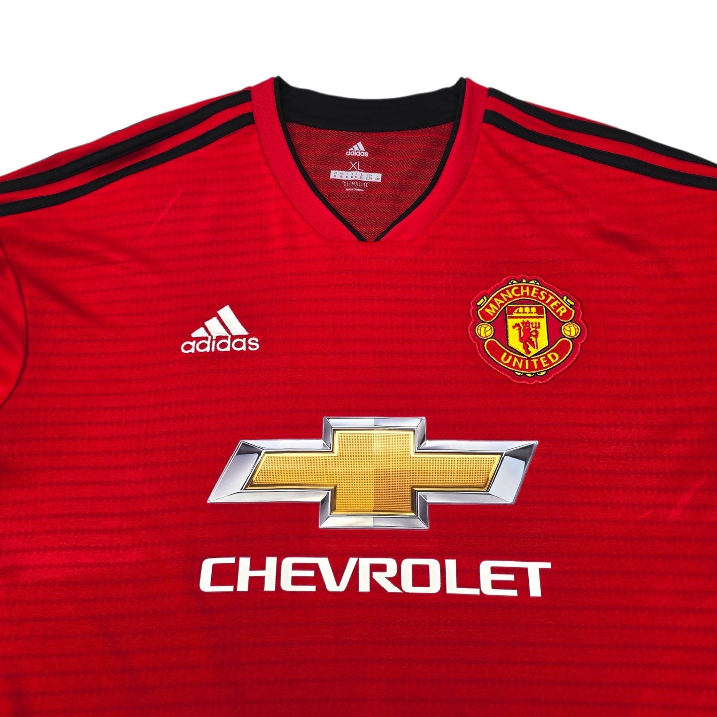 2018/19 Manchester United Home Football Shirt (XL) Adidas #6 Pogba