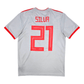 2018/19 Spain Away Football Shirt (M) Adidas #21 Silva