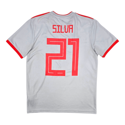2018/19 Spain Away Football Shirt (M) Adidas #21 Silva