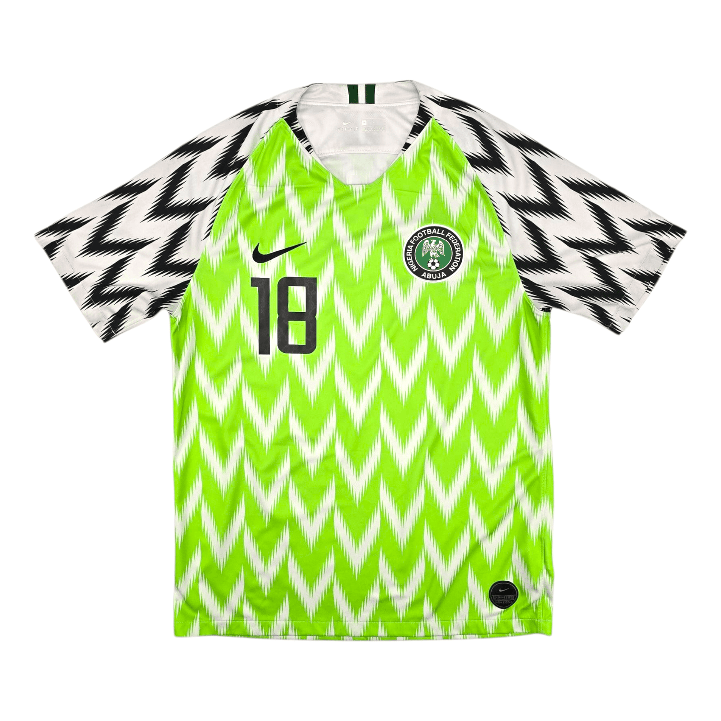 2018/20 Nigeria Home Football Shirt (M) Nike #18 Iwobi