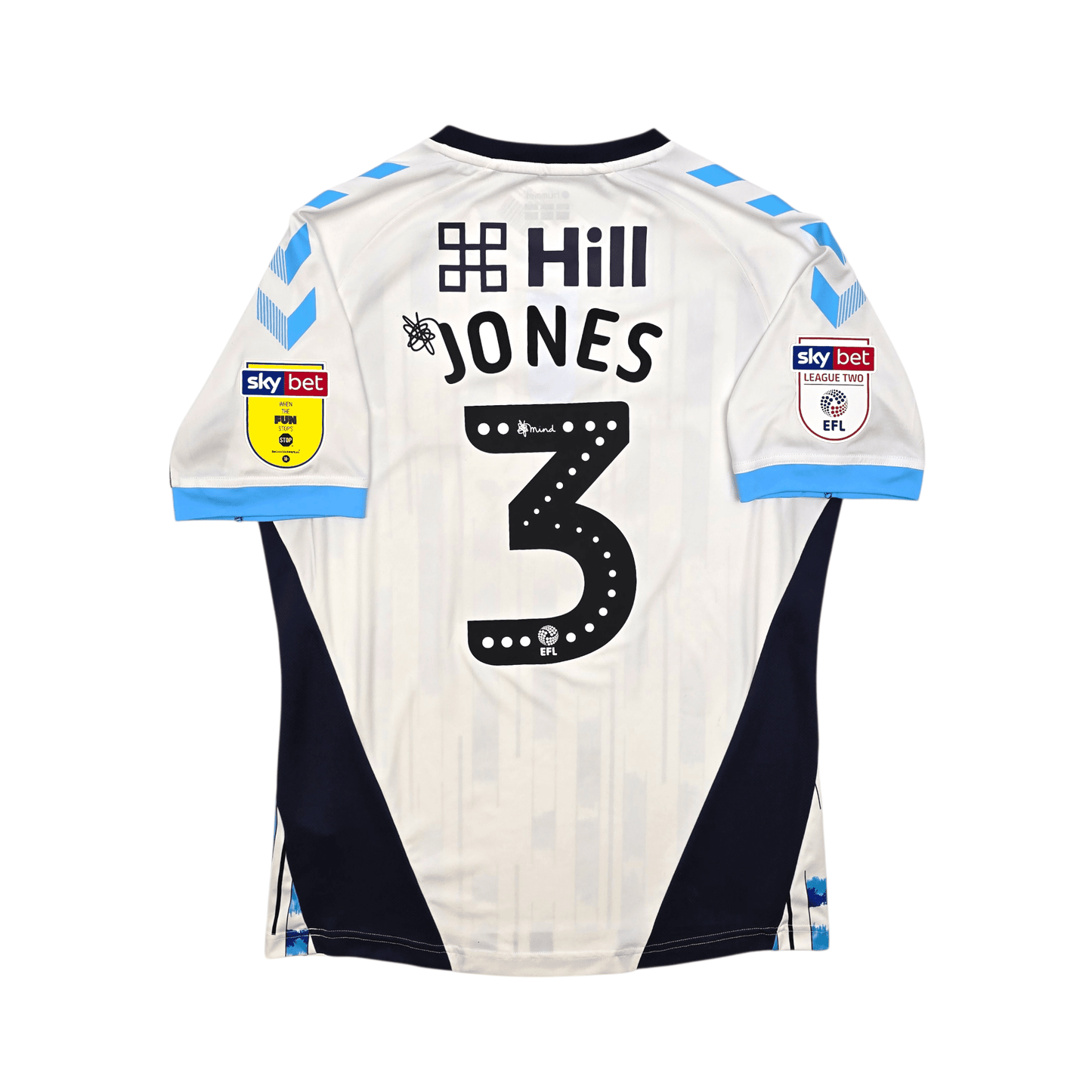 2019/20 Cambridge United Away Football Shirt (M) Hummel #3 Jones (Matchworn)