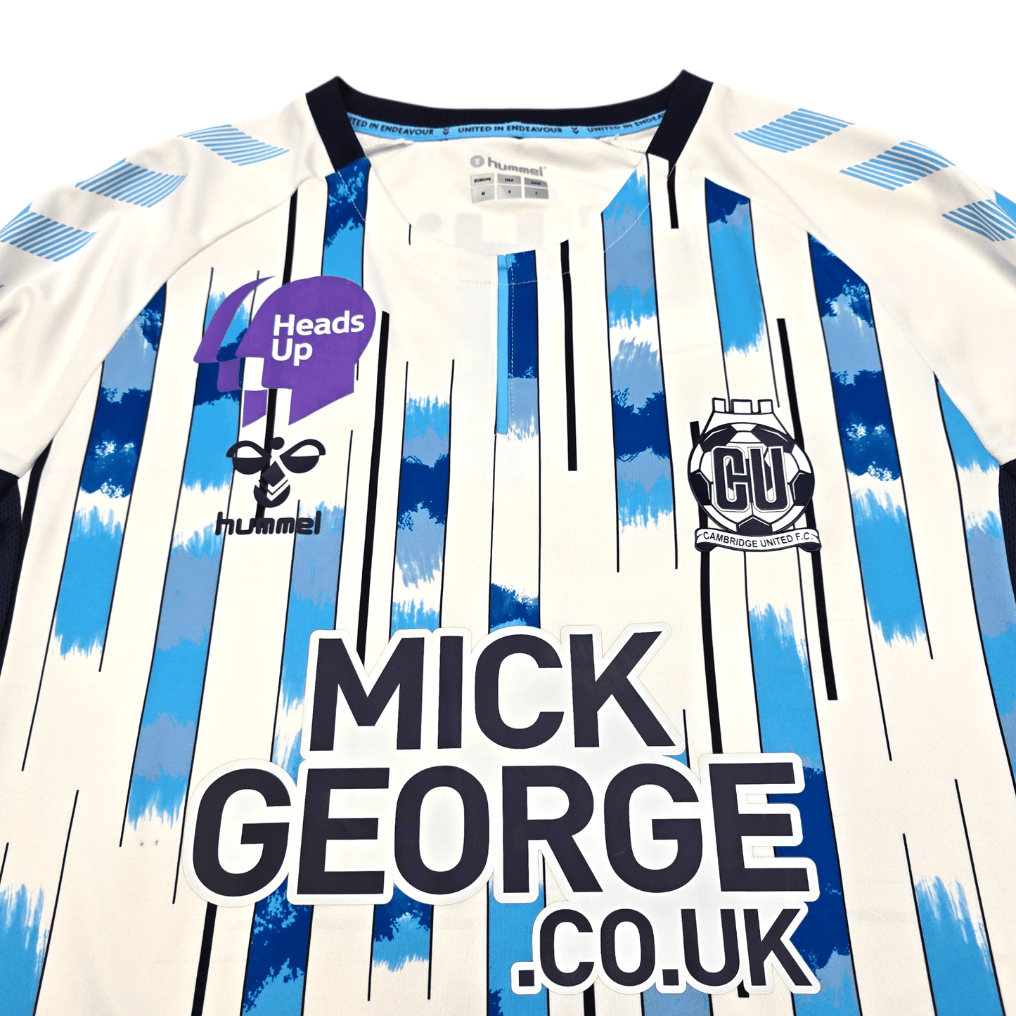 2019/20 Cambridge United Away Football Shirt (M) Hummel #3 Jones (Matchworn)