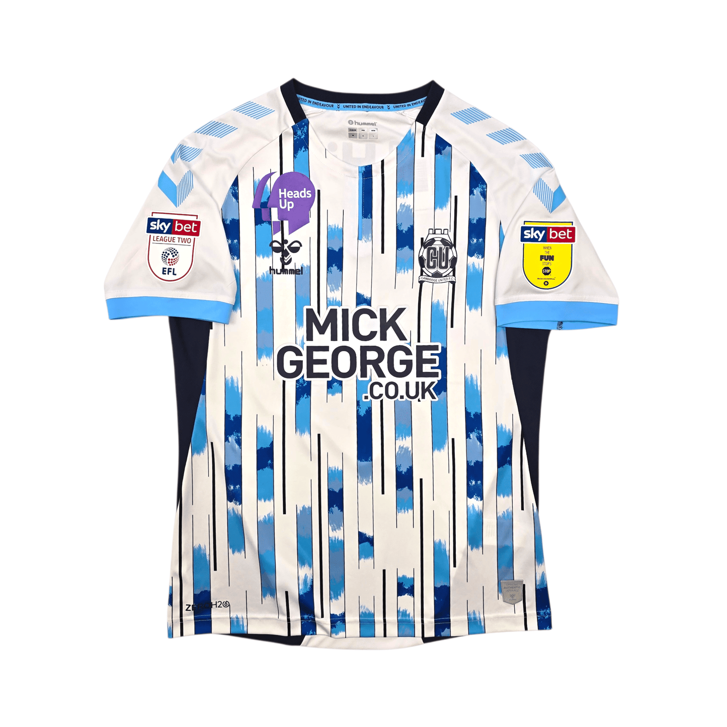 2019/20 Cambridge United Away Football Shirt (M) Hummel #3 Jones (Matchworn)