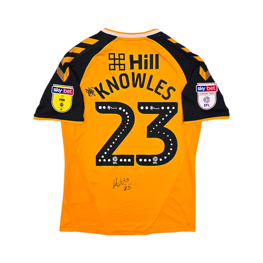 2019/20 Cambridge United Home Football Shirt (M) Hummel #23 Knowles (Matchworn /Signed)
