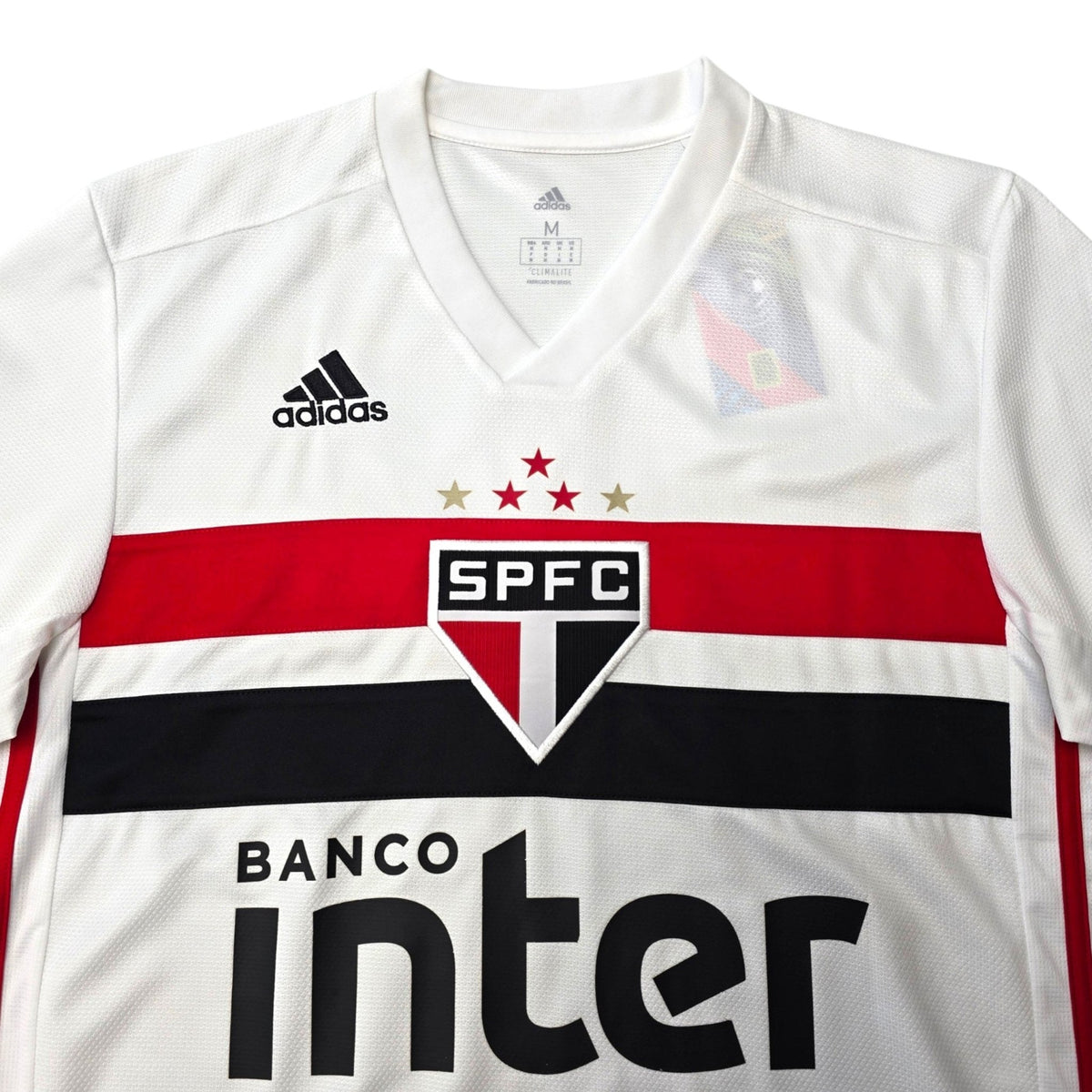 2019/20 Sao Paulo Home Football Shirt (M) Adidas #7 Pato