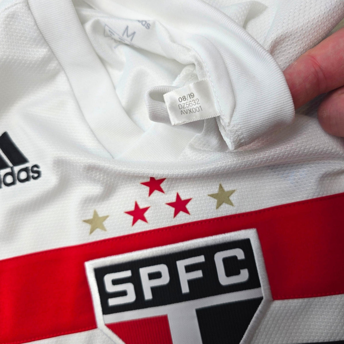 2019/20 Sao Paulo Home Football Shirt (M) Adidas #7 Pato