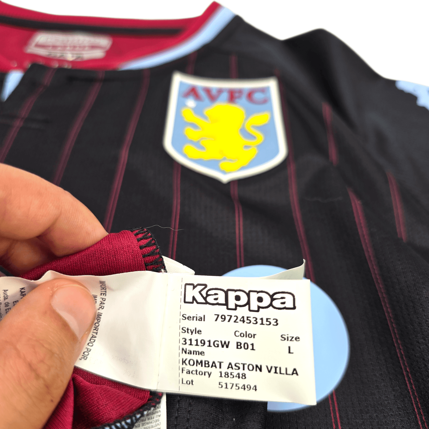 2020/21 Aston Villa Away Football Shirt (L) Kappa #10 Grealish