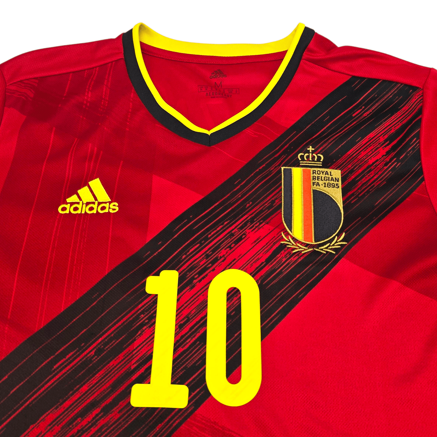 2020/21 Belgium Home Football Shirt (M) Adidas #10 Hazard