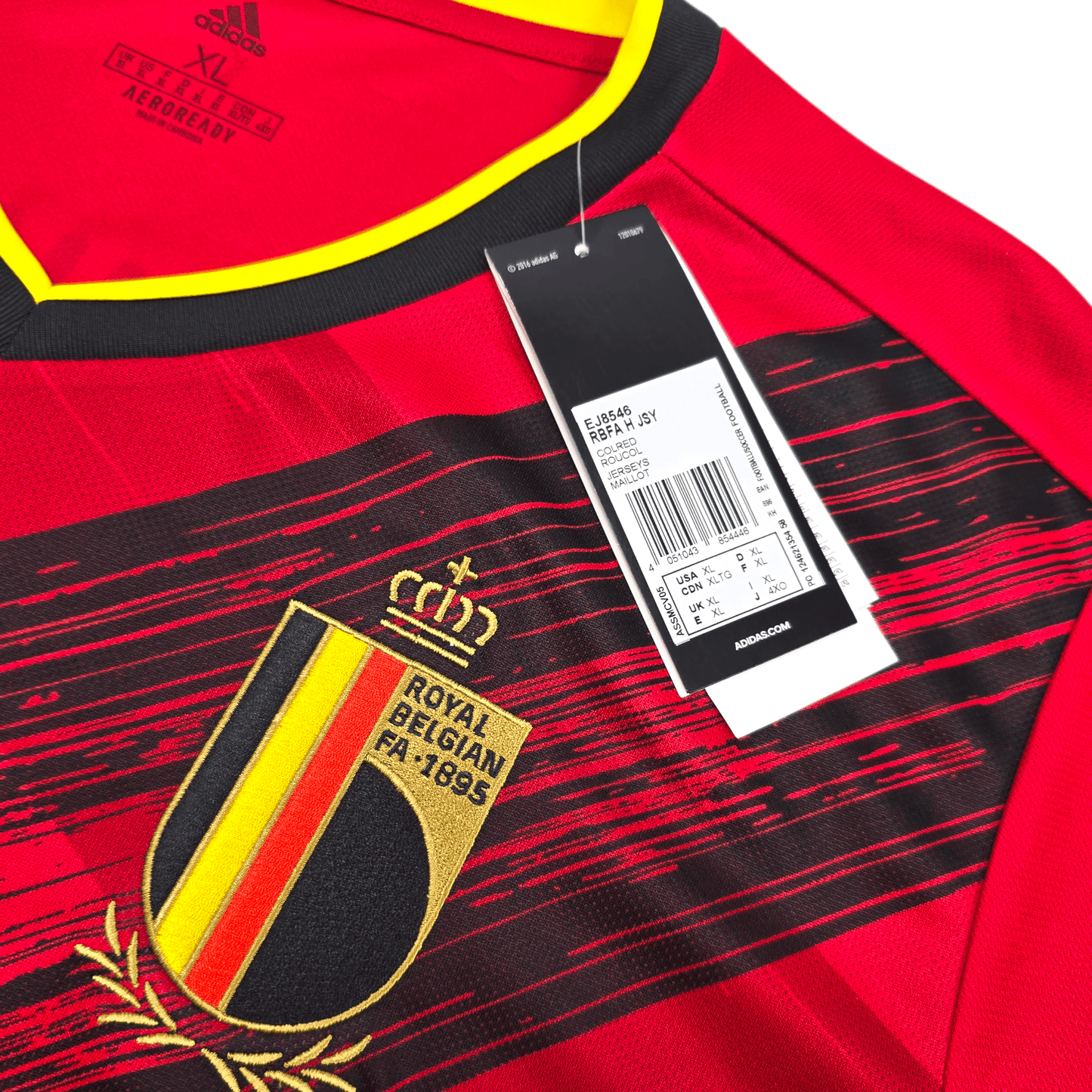 2020/21 Belgium Home Football Shirt (XL) Adidas #9 Lukaku (BNWTs)