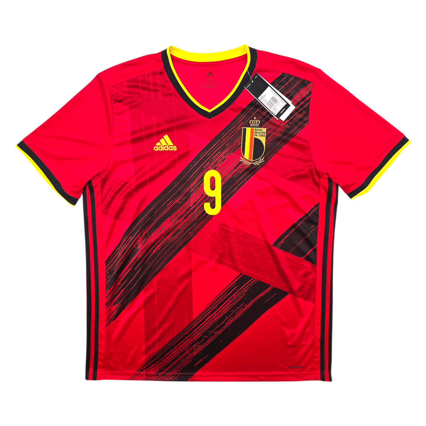 2020/21 Belgium Home Football Shirt (XL) Adidas #9 Lukaku (BNWTs)