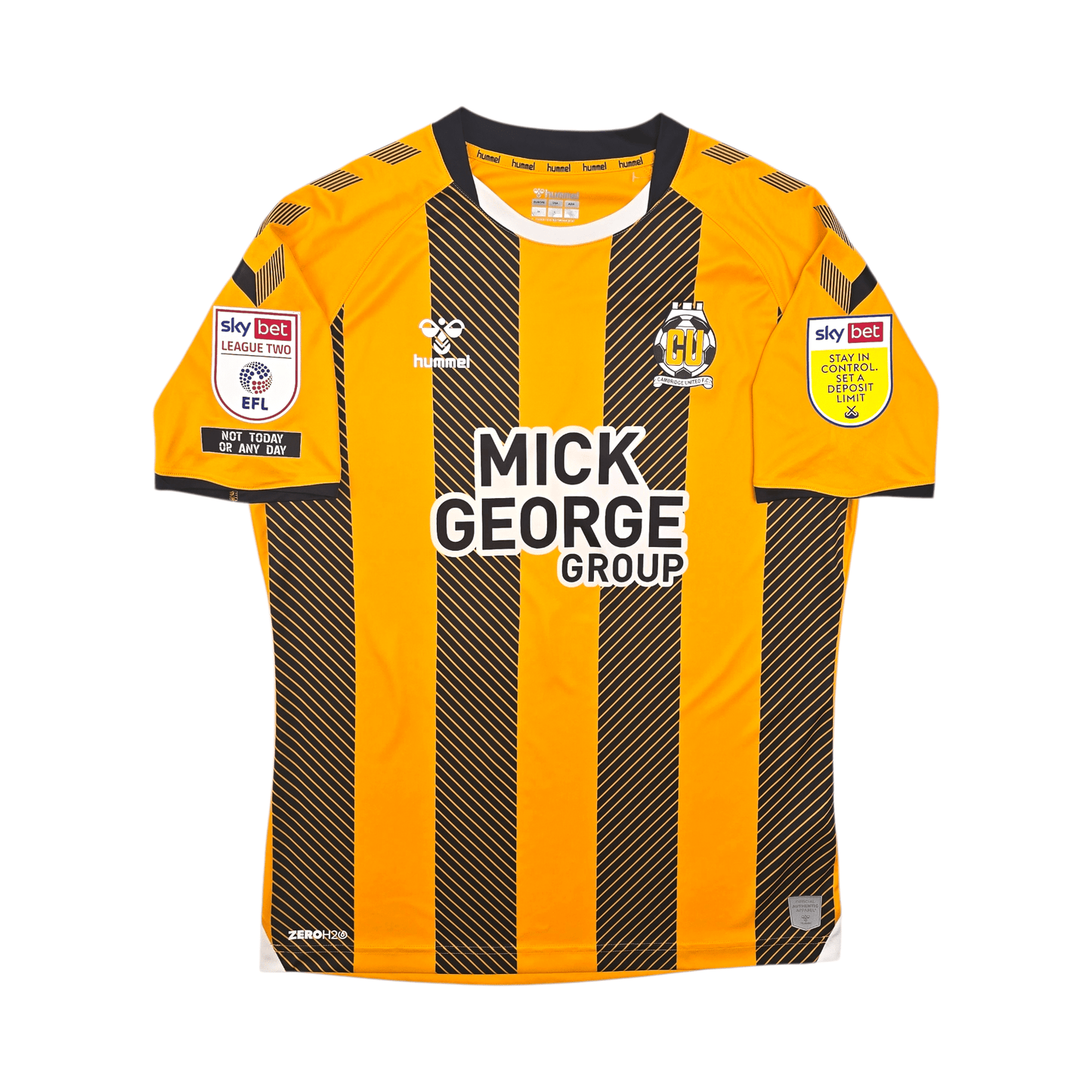 2020/21 Cambridge United Home Football Shirt (M) Hummel #23 Knowles (Matchworn / Signed)