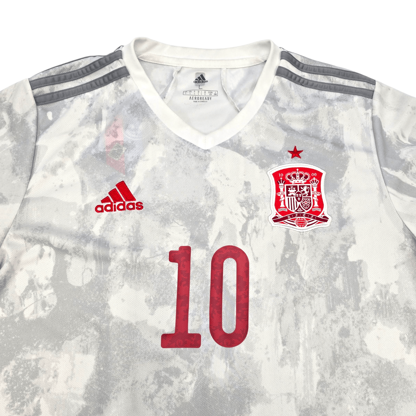 2020/21 Spain Away Football Shirt (L) Adidas #10 Thiago