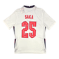 2020/22 England Home Football Shirt (M) Nike #25 Saka