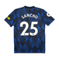2021/22 Manchester United Third Football Shirt (M) Adidas #25 Sancho