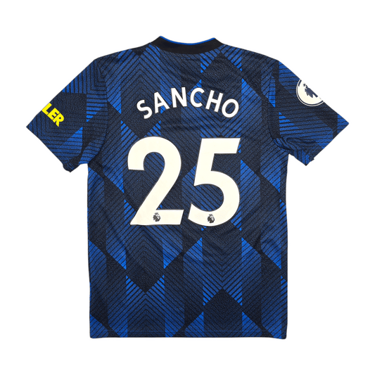 2021/22 Manchester United Third Football Shirt (M) Adidas #25 Sancho