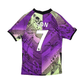 Purple and green 2021/22 Tottenham Hotspur Third Football jersey with number 7 and name 'SON' on a white background