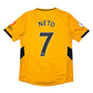 2021/22 Wolverhampton Wanderers Home Football Shirt (M) Castore #7 Neto