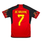 2022/23 Belgium Home Football Shirt (S) Adidas #7 De Bryune (BNWTs)
