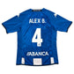 2022/23 Deportivo La Coruna Home Football Shirt (M) Kappa #4 Alex.B