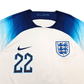 2022/23 England Home Football Shirt (XL) Nike #22 Bellingham