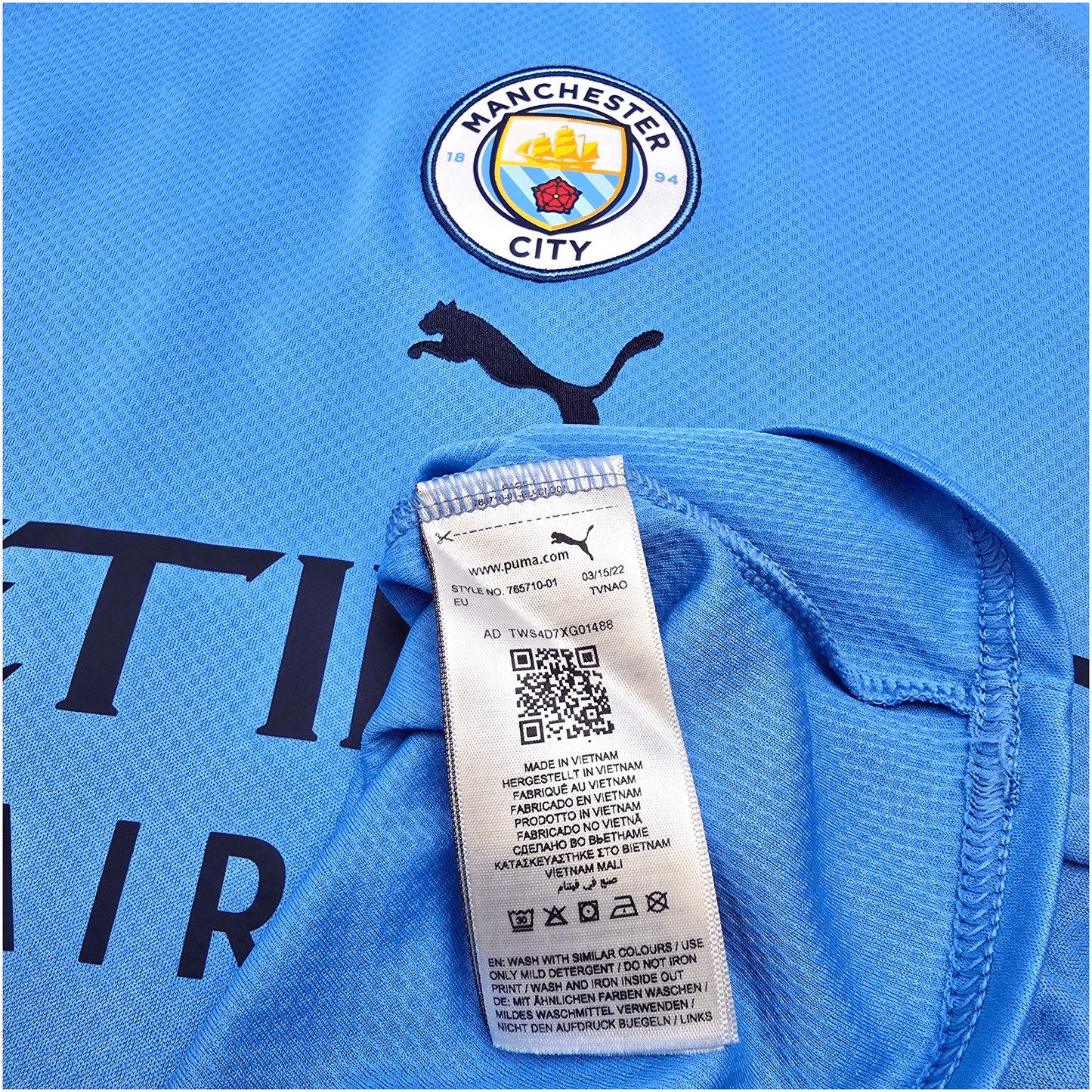 2022/23 Manchester City Home Football Shirt (S) Puma #16 Rodri