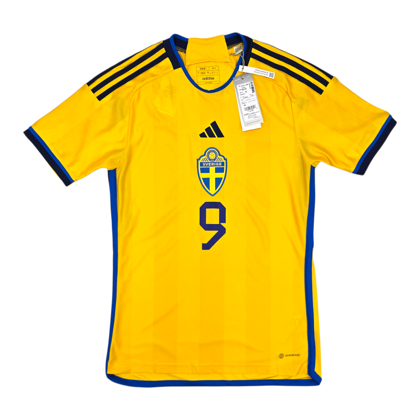 2022/23 Sweden Home Football Shirt (S) Adidas #9 Isak (BNWTs)