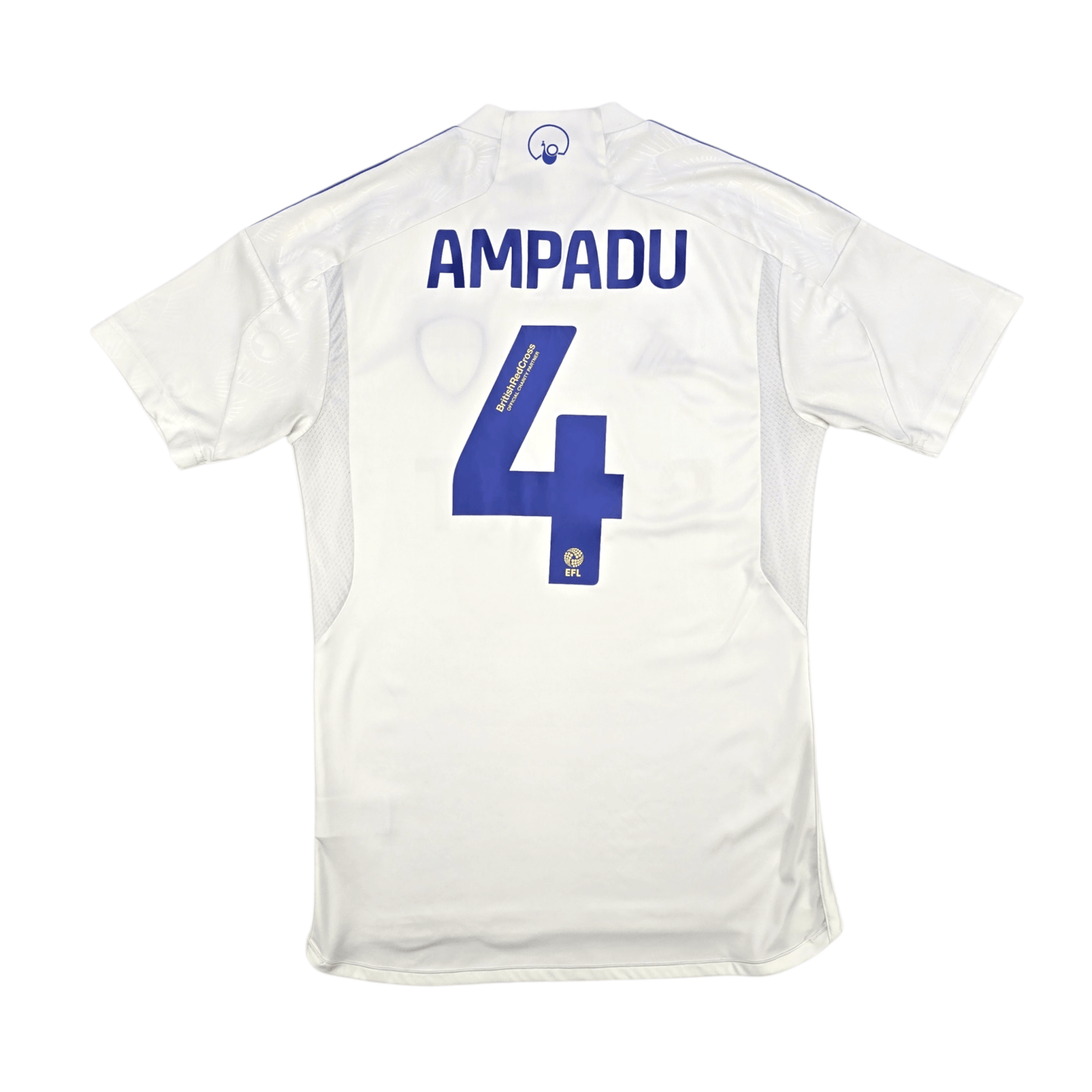 2023/24 Leeds United Home Football Shirt (S) Adidas #4 Ampadu