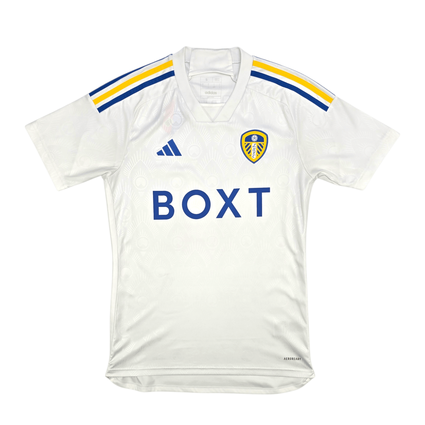 2023/24 Leeds United Home Football Shirt (S) Adidas #4 Ampadu