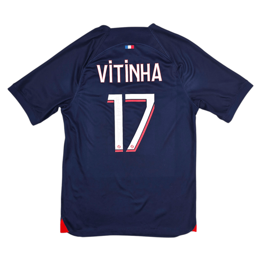 2023/24 PSG Home Football Shirt (S) Nike #17 Vitinha