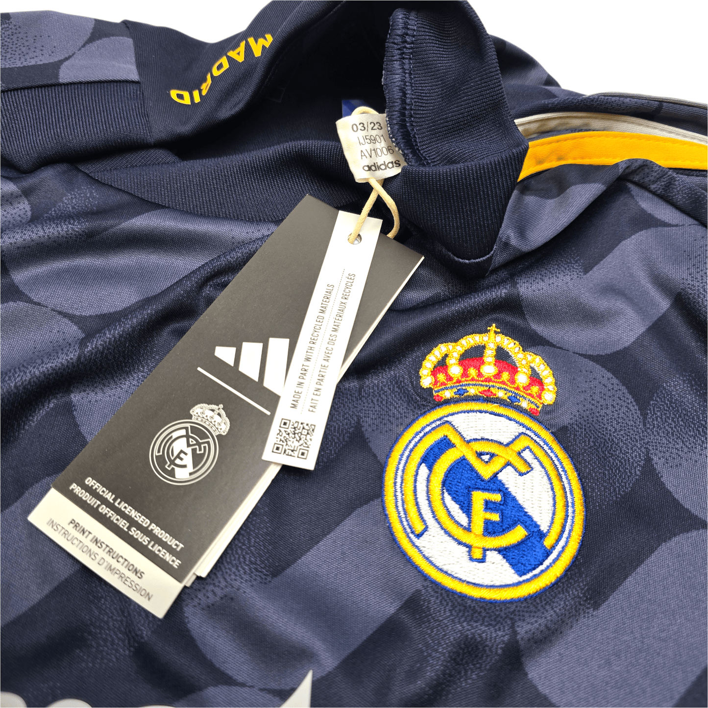 2023/24 Real Madrid Away Football Shirt (L) Adidas #7 Vini Jr. (BNWTs)