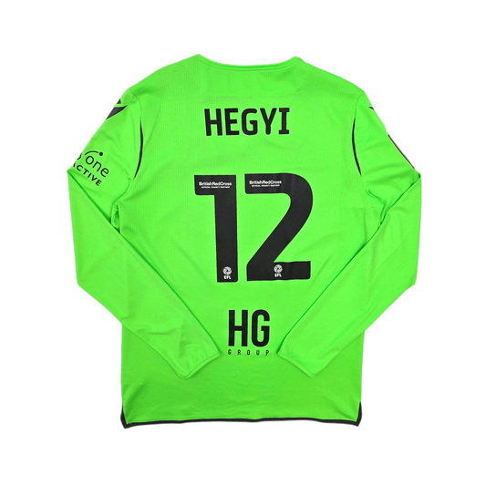 2023/24 Stevenage Goal Keeper Football Shirt (XL) Macron #12 Hegyi (Matchworn - FA Cup)