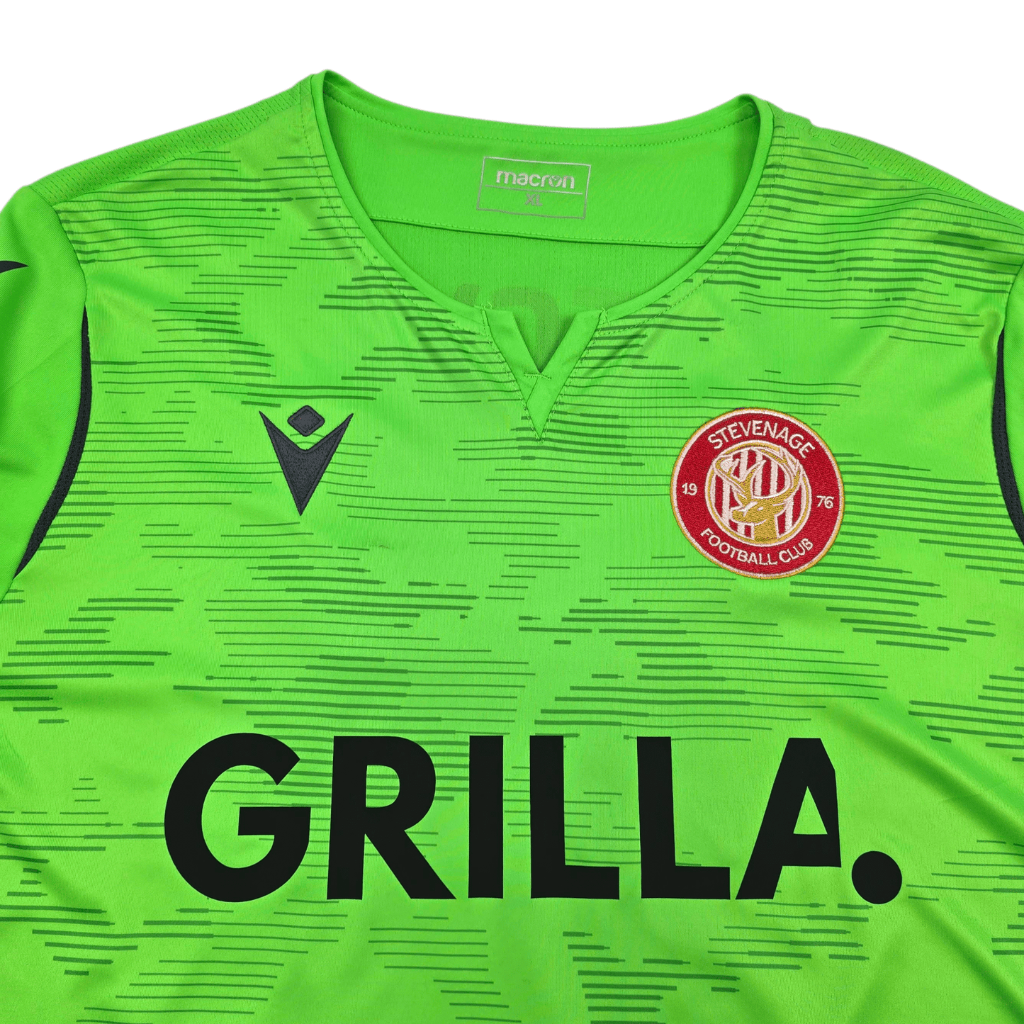 2023/24 Stevenage Goal Keeper Football Shirt (XL) Macron #12 Hegyi (Matchworn - FA Cup)