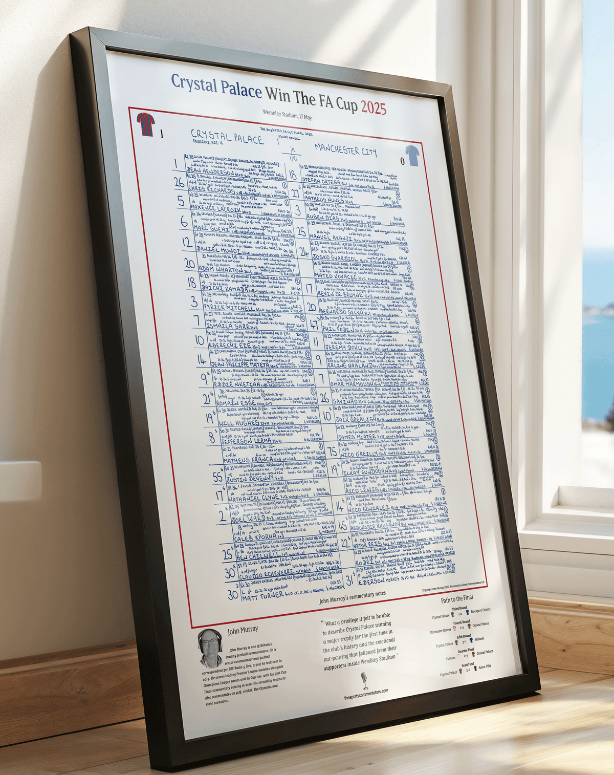FOOTBALL Crystal Palace v Manchester City, FA Cup Final, Wembley Stadium, 17 May, 2025. John Murray.
