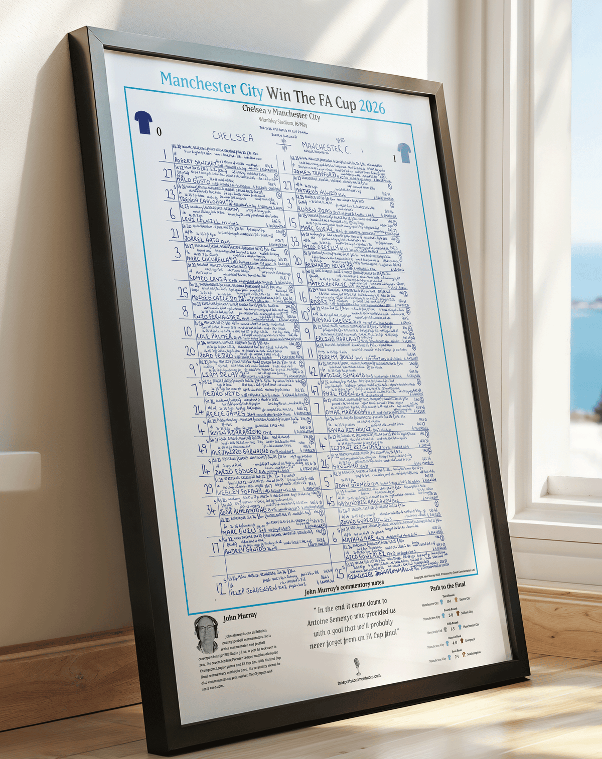 FOOTBALL Manchester City v Chelsea, FA Cup Final, Wembley Stadium, May 16, 2026. John Murray.