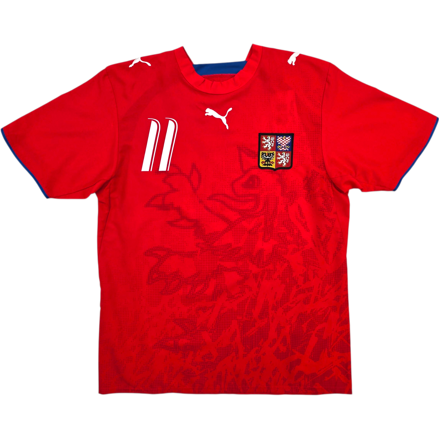 2006/08 Czech Republic Home Football Shirt (M) Puma #11 Nedved