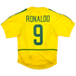 2002/04 Brazil Home Football Shirt (S) Nike #9 Ronaldo