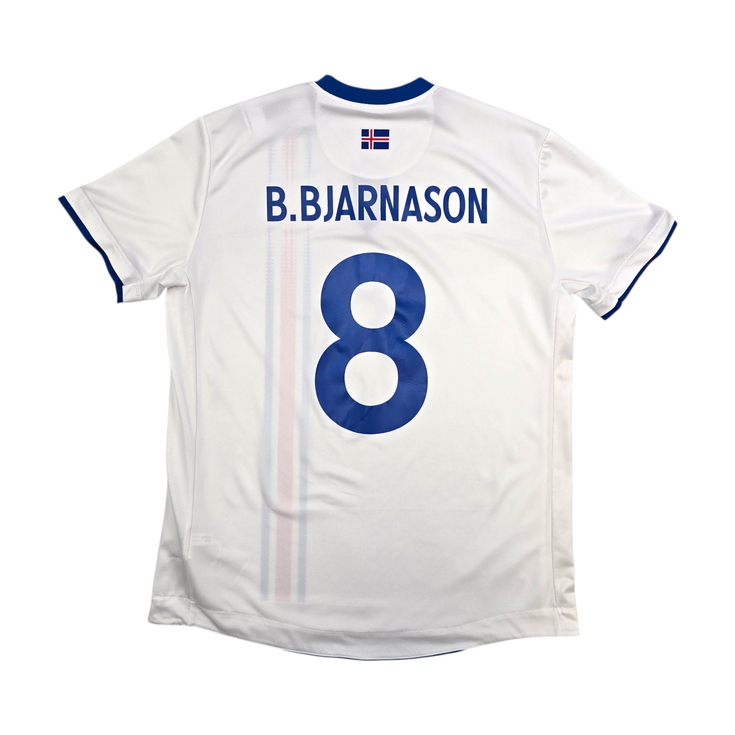 2016/18 Iceland Away Football Shirt (L) Errea #8 B. Bjarnason