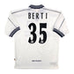 1997/99 Tottenham Hotspur Home Football Shirt (M) PONY #35 Berti