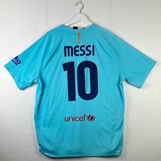 Barcelona 2017-2018 Away Shirt - Messi 10 Print
