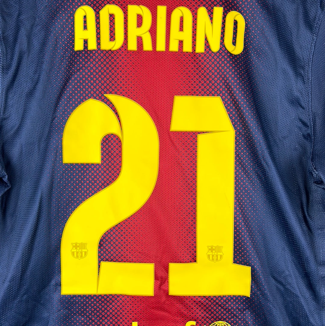 Barcelona 2012/2013 Player Issue Home Shirt - Adriano 21