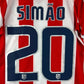 Atletico Madrid 2008/2009 Player Issue Home Shirt - Simao 20