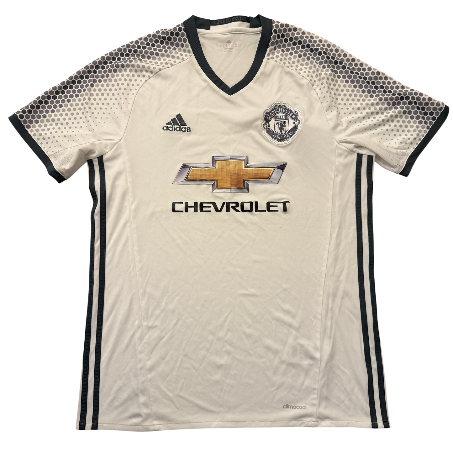 Manchester United 2016/17 Third jersey with Adidas and Chevrolet logos on a white background