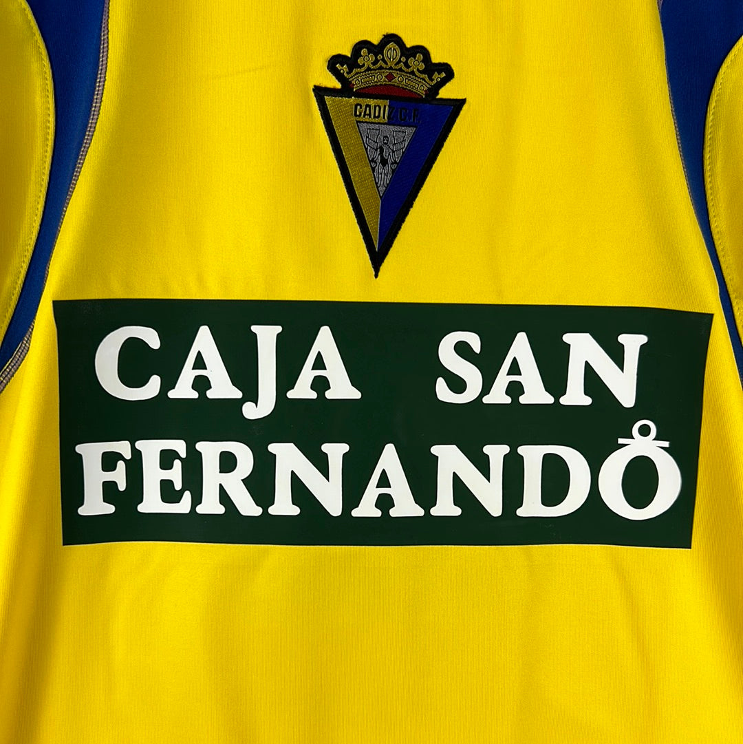 Cadiz 2005-2006 Match Worn Home Shirt - Large - De La Cuesta 2