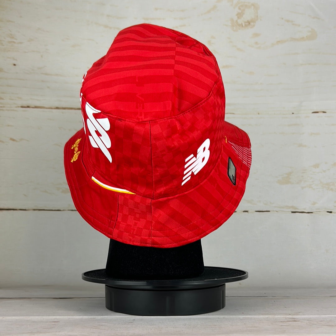 Liverpool 2015 2016 Upcycled Home Shirt Bucket Hat