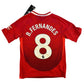 Manchester United 2024-2025 Youth Home Shirt - B.Fernandes 8 - Age 5-6