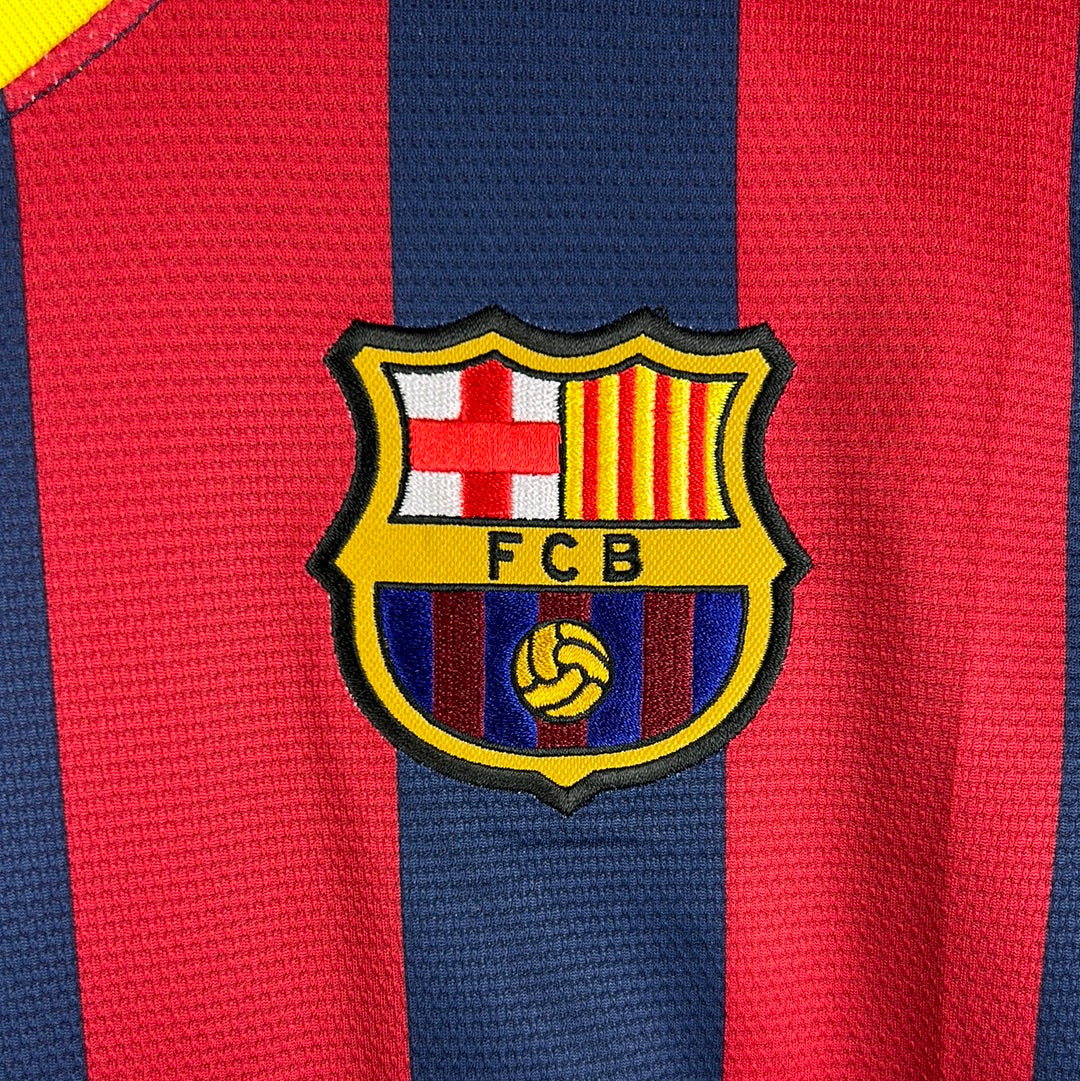 Barcelona 2013/2014 Player Issue Home Shirt - S.Roberto 24 - Long Sleeve