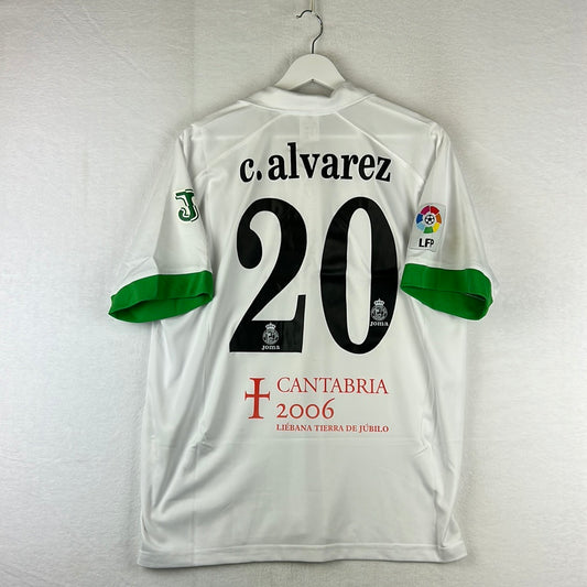 Racing Santander 2006-2007 Match Worn Home Shirt - Medium - Alvarez 20